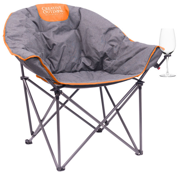 Cod Usa Folding Bucket Wine Chair Gray/Orange 810501